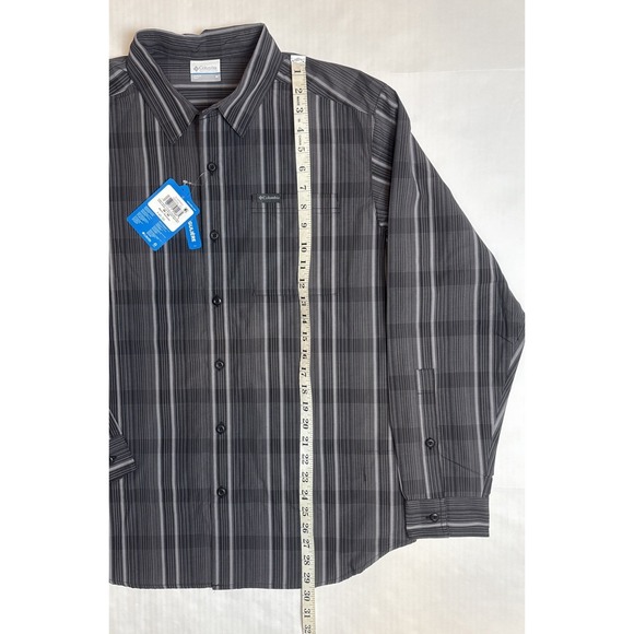 Columbia Roger's Peak Printed Long Sleeve Grey Plaid Button Down Mens Medium - Picture 3 of 9